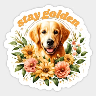 Stay Golden Baby Golden Retriever Sticker